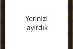 Yerinizi Ayirdik